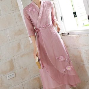 Vêtements ethniques robe traditionnelle chinoise Qipao Cheongsam femmes élégantes 2023 broderie Ao Dai Vietnam Oriental 10564