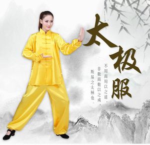 Vêtements ethniques unisexe traditionnel chinois à manches longues Wushu TaiChi KungFu uniforme Tai Chi uniformes exercice