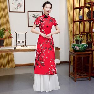 Ethnic Clothing Women Vietnam Traditional Dress Woman Vietnamese Ao Dai Long Cheongsam Qipao Robe Orientale Party Dresses China Costume