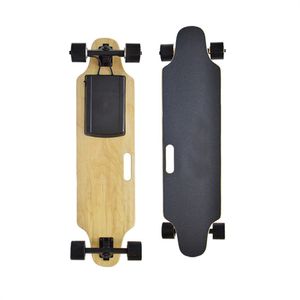[EU instock] HT-S2 Smart Skateboard 4 Roues Longboard Électrique Double Moteur Avec Télécommande Numérique Petite Plaque De Poisson 2pcs
