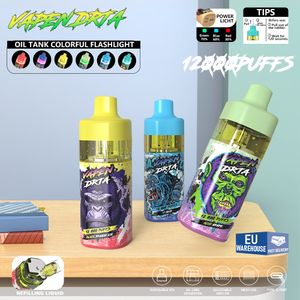 Envío de la UE Original Vapen DRTA Tornado King 12000 Puff 12K Cigarrillos electrónicos desechables 0.8ohm Bobina de malla Precargada Pod 650 Mah Batería recargable Bar Puff Mega 2% 5% Vape