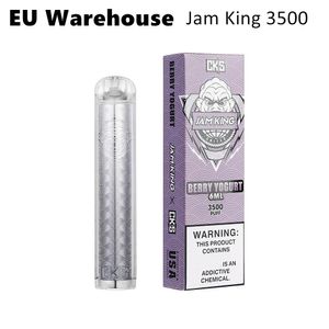 EU Stock Jam King Vaper Crystal Vape Puff 3500 6 ml Saftkapseln Crystal Vape Pen 2 % 3 % 5 % Nic E-Zigarette 650 mAh Akku wiederaufladbare Mesh Coil Vape Factory China vs. Puff