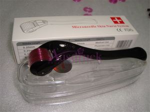 UE libre de impuestos Microneedle Roller Cuidado de la piel 540 agujas Roller Purple Derma Roller 0.5mm 0.75mm 1.0mm 1.5mm 2.0mm 2.5mm 3.0mm mixto Anti envejecimiento