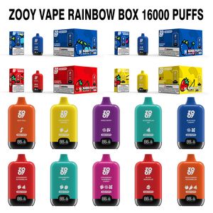 Entrepôt UE zooy vape boîte arc-en-ciel 16k 10k vape sauvage 15k boîte de bouffées 12k vapes bouffée jetable 15000 vape bouffée zooy bar 16000 bouffées