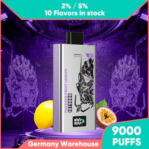 Grossiste UE Puff 9k Vape Jetables E-Cigarettes Bar vapers elf 9000 10k puff 12k desechables rechargeable 2mg 5mg E-Juice einweg vapes 10 saveurs fabriquées en Chine