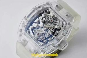 EUR mens montres V2 amélioré Snow Glass RM05 mouvement haut bracelet en caoutchouc importé indonésien Montres-bracelets