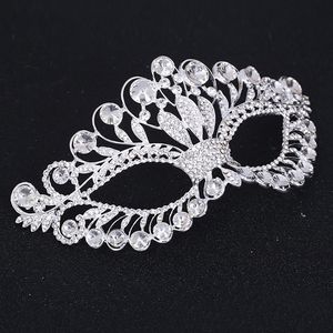 Style euro-américain à la main couronne strass masque Sexy cadeau créatif pour mascarade Cosplay princesse boîte de nuit habiller