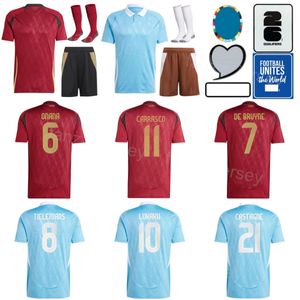 Euro Cup 2024 Mens Kid 5 Vertonghen Soccer Jerseys 19 Bakayoko 3 Theate 14 Lukebakio 10 Hazard 7 de Bruyne 14 Mertens 13 Sels Kits de chemise de football Bilishi Bilishi