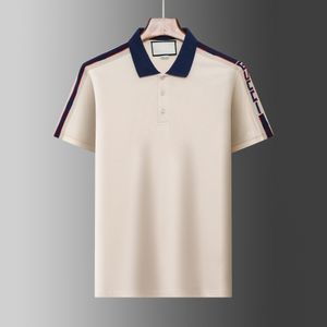 Europa París Verano Marca Ropa para hombre polos para mujer Raya empalme camiseta hombres tornillo Algodón patchwork POLOs carta camisetas diseñador Casual tops tee