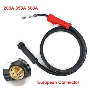 Européen 200A / 350A / 500A Soudage Gun Mig Mag Welding Torch Of Portable Welding Machine pour Euro CO2 Weldingtorch 3/5 mètres