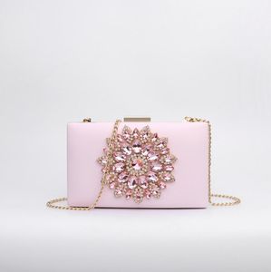 Pochette de soirée cloutée en diamant, mode européenne et américaine, petits sacs à bandoulière avec chaîne, petit sac à main transfrontalier