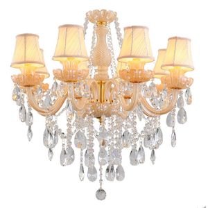 Lustres de salon européens chambre créative étude lampe de Restaurant en cristal hôtel Duplex bâtiment projet lumières Led ZG8529 #