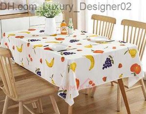 European table cloth waterproof and oil-proof no-wash PVC hotel tablecloth party picnic meal cloth Q230828