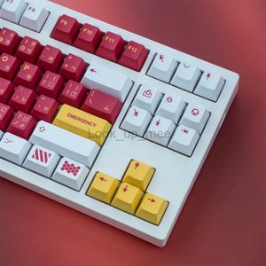 EVA 02 GMK 129 teclas Anime EVANGELION-02 Teclado mecánico PBT Keycaps Cherry Profile DyeSubbed Colorful Gaming Custom Key Caps HKD230808