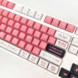 EVA 08 GMK 135 teclas Anime EVANGELION-08 Teclado mecánico PBT Keycaps XDA Profile Dye-Subbed Pink Gaming Custom Key Caps HKD230808