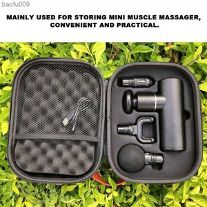 EVA Mini masajeador muscular bolsa de almacenamiento a prueba de golpes dispositivo de masaje portátil caja de herramientas de masaje corporal caja de pistola de fascia portátil L230520