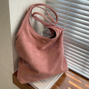 Sacs de soirée 2022 femmes velours côtelé sac à bandoulière marque Design femme seau Ins Chic sac à main fourre-tout Pack tissu sac à main pour dames
