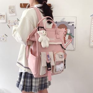 Sacs de soirée 2023 sac à dos femmes couleur bonbon sacs à dos pour ordinateur portable mignon Kawaii lycée pour adolescente japonais voyage Camping 230711