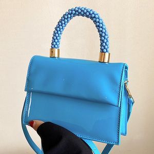 Sacs de soirée 2023 marque de créateur de luxe dames épaule bleu violet Orange sacs à main Ferry embrayage en cuir verni courrier