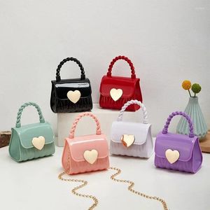 Bolsas de noche Mini bolsos de moda PVC Crossbody Monedero Monedero de color sólido Bolso de plástico Pequeña cadena Bolsa de gelatina para niña al por mayor