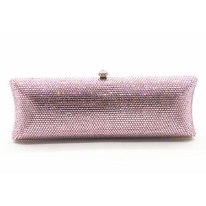 Sacs de soirée Femelle AB Crystal Bridal Wedding Party Purple Claking Sac à main