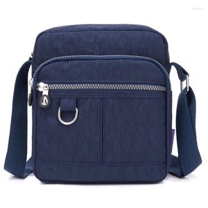 Bolsos de noche, hombro de nailon impermeable para mujer, bolso de mano informal, monederos y bolsos para exteriores con cremallera, monedero con soporte para monedas