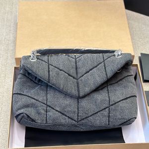 Bolsos de noche Lona de vaquero para mujer Bolsos de hombro vintage Diseñador elegante Tote correa de cadena sobre mochila cc Bolsas de moda de gran capacidad regalo