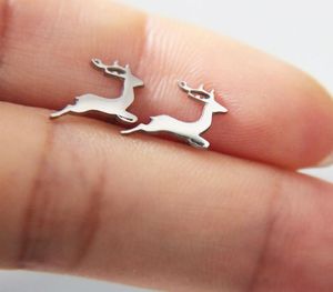 Everfast New Tiny Fawn Earring Little Deer Deer en acier inoxydable Boucles d'oreilles Studs Fashion Ear Jewelry Chirstmas Gift For Women Girls Kids 4389384