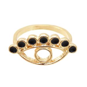 Exagéré mauvais yeux lèvres coeur breloques anneaux Style bohème déclaration mariage fille anneaux bijoux accessoires