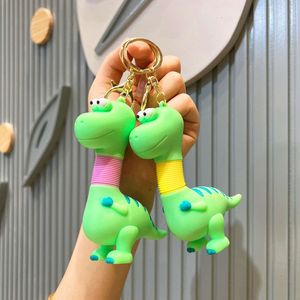 Extensible Dinosaur Couple Doll Keychain Creative Doll Gift Accessories Small Pendent Keychain