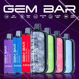 Découvrez le vapot ultime avec Gem Bar 10000 Puffs Vape Screen Affichage rechargeable et plusieurs options de saveurs disponibles 10k Puffs E-cigarettes Vaper