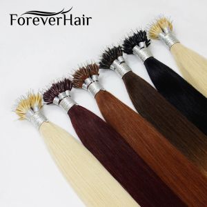 Extensions Forever Hair Extension de cheveux naturels humains Remy Nano Ring 0,8 g/s 16
