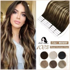 Extensions Tapis Full Shine in Human Hair Extensions 100% Remy Remy Natural Human Hair Extensions Tape in Omber Blonde Hair Extensions for Women