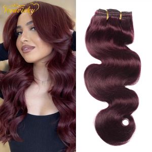 Extensions Veravicky Body Wave Clip dans les extensions de cheveux pour femmes 99J Bourgogne 7pcs 120g Clip dans les extensions de cheveux