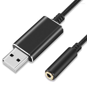 Carte son USB externe 2 en 1 à 3,5 mm Jack de prise audio Mic Stéréo Adaptateur pour PC Notebook PS4