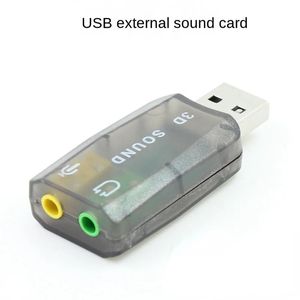 Adaptateur de carte son USB externe Audio 5.1 Virtual 3D USB à 3,5 mm Interface de casque de haut-parleur microphone pour l'adaptateur PC d'ordinateur portable
