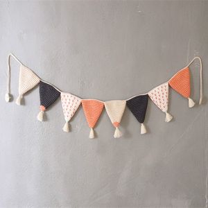 Triangle Bunting Coton Bannière Guirlande pour Fête D'anniversaire Baby Shower Festival Nursery Room Decor 122093