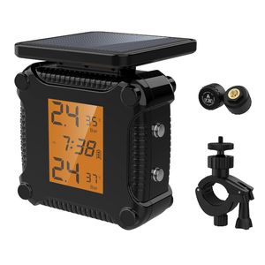 Sistema de control de presión de neumáticos Extractme, pantalla colorida, TPMS inalámbrico, carga Solar para motocicleta, Sensor de alarma de temperatura de neumáticos