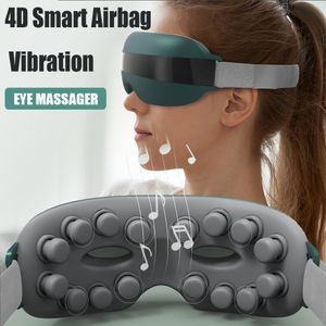 Eye Massager 4D Smart Airbag Vibration Eye Massager Instrumen Eye Care Bluetooth Music Soulage la fatigue oculaire Cernes Lunettes d'aide au sommeil 230603