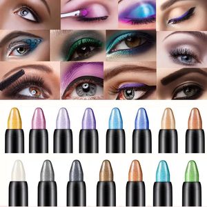 Sombra de ojos 15 Resaltador de color Lápiz de sombra de ojos Brillo impermeable Mate Sombra de ojos desnuda Maquillaje Pigmento Cosméticos Lápiz delineador de ojos blanco 231016