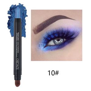 Sombra de ojos 1 unid azul doble cabeza brillo sombra de ojos palo mate sombra de ojos maquillaje impermeable sexy brillo cosméticos belleza ojos maquillaje herramienta L231115