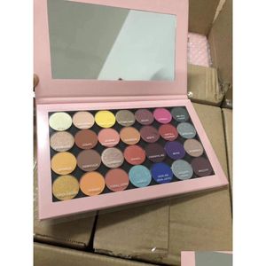 Sombra de ojos 28 colores Paleta de sombras de ojos Shimmer Satin Matte Acabados Alto pigmento One Open Maquillaje Gota Entrega Salud Belleza Ojos DHQPR