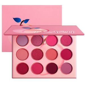 Sombra de ojos DE'LANCI Red Pink Peach Paleta de sombras de ojos Juego de maquillaje de melocotón de alto pigmento para niña Mujer Brillo mate brillante para cosméticos para ojos 230731