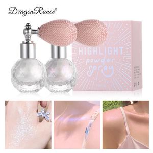 Ombre à paupières Fashion Glitter Highlighter Powder Spray Diamond Pearly High Gloss Shimmer Sparkle Retouching Makeup for Face Body 230617