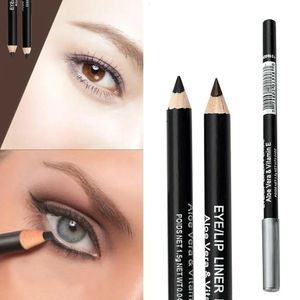 Sombra de ojos Moda Maquillaje profesional Negro Marrón Delineador de ojos Lápiz de cejas Impermeable Duradera Cosmética Herramienta de belleza 231013