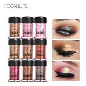 Oogschaduw FOCALLURE 18 kleuren Glitter Vloeibare Oogschaduw Shimmer Shine Diamond Fleuren Pigment Oogschaduw Poeder Make-up Cosmetica voor Vrouwen 230919