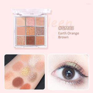 Sombra de ojos JILL LEEN Paleta de sombras de ojos de 9 colores Nacarado Mate Tierra Profesión Maquillaje portátil Resaltar brillo