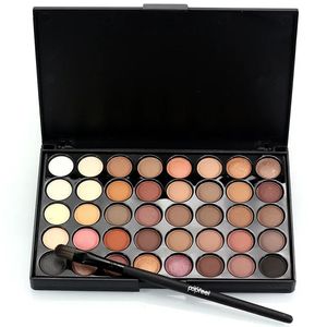 Combinación de delineador de sombra de ojos 40 colores Paleta de sombra de ojos mate Maquillaje Paleta de tierra Sombra de ojos Maquillaje Brillo Impermeable Duradero Agregar pincel de sombra 231215