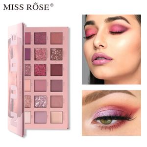 Eye Shadow MISS ROSE 18 Color HUDA Pearlescent Matte Eye Shadow Professional Color Make-up Multicolored Eye Shadow Disc 230724