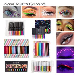 Eye ShadowLiner Combination 61220 Colors Colorful Matte Eyeliner Set Maquillaje UV Glitter Eye Make Up Impermeable Eye Liner Pen Gel Cosmetics Eyeliners Kit 230728